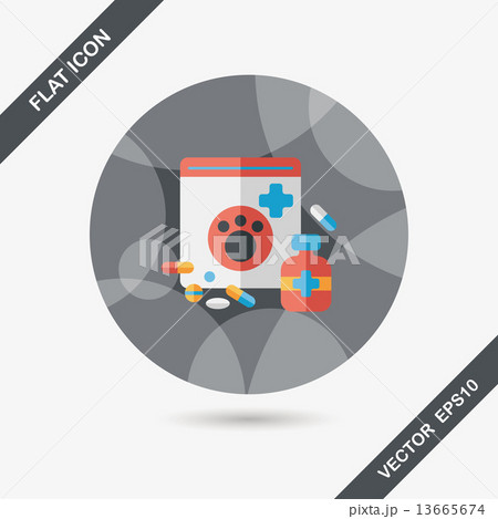 Pet drug flat icon with long shadow,eps10 Pet drug flat icon with long shadow,eps10 13665674