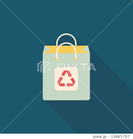 Environmental protection concept flat icon with long shadow,eps1 13665707