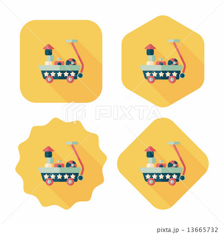 toy cart flat icon with long shadow,eps10 toy cart flat icon with long shadow,eps10 13665732