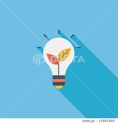 Environmental protection concept flat icon with long shadow,eps1 13665805
