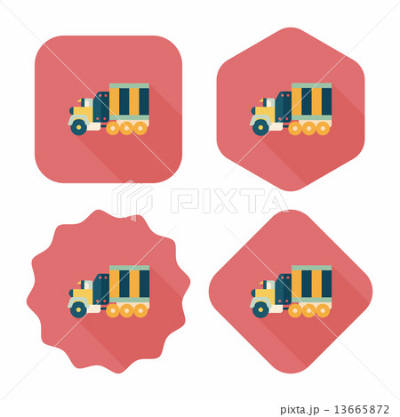 Transportation Tow Truck flat icon with long shadow,eps10 Transportation Tow Truck flat icon with long shadow,eps10 13665872