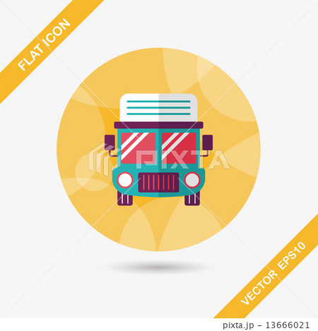Transportation truck flat icon with long shadow,eps10 13666021