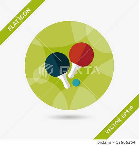 table tennis racket flat icon with long shadow,eps10 table tennis racket flat icon with long shadow,eps10 13666254