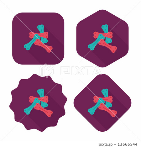 pet bone flat icon with long shadow,eps10 pet bone flat icon with long shadow,eps10 13666544