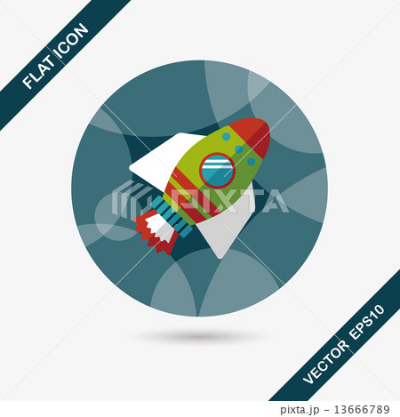 Space rocket flat icon with long shadow,eps10 Space rocket flat icon with long shadow,eps10 13666789