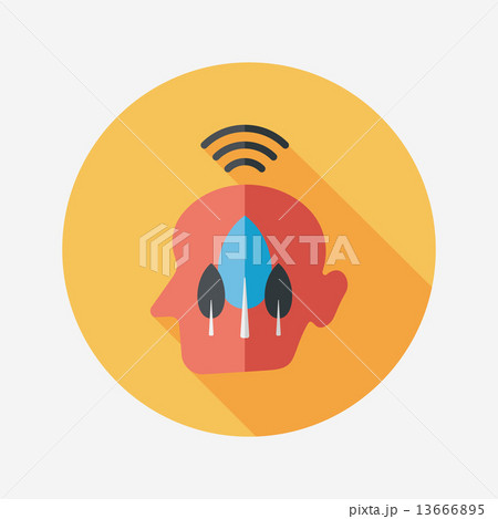 Environmental protection concept flat icon with long shadow,eps1 13666895
