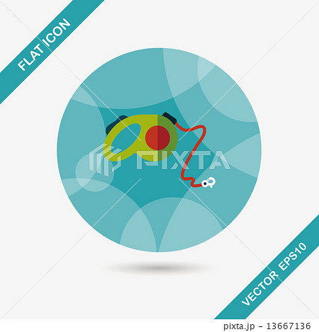 Pet dog lead flat icon with long shadow,eps10 13667136