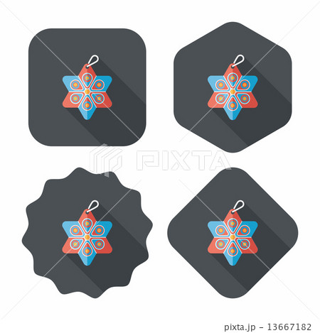 Christmas decorations flat icon with long shadow eps10 Christmas decorations flat icon with long shadow eps10 13667182