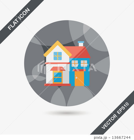 Building flat icon with long shadow,eps10 Building flat icon with long shadow,eps10 13667244