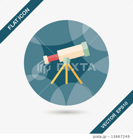 Space Telescope flat icon with long shadow,eps10 Space Telescope flat icon with long shadow,eps10 13667249