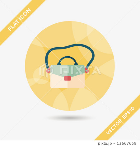 Briefcase flat icon with long shadow,eps10 13667659