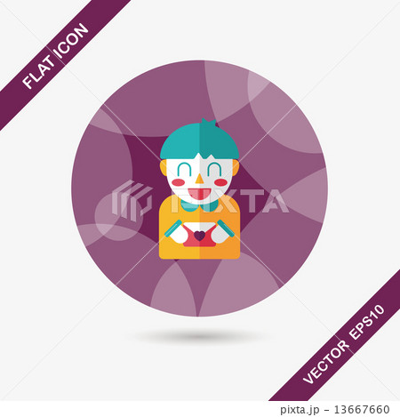 Valentine's day boy flat icon with long shadow,eps10 13667660