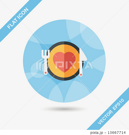 Valentine's Day flat icon with long shadow,eps10 Valentine's Day flat icon with long shadow,eps10 13667714