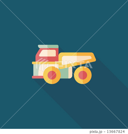 Transportation truck flat icon with long shadow,eps10 Transportation truck flat icon with long shadow,eps10 13667824