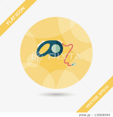 Pet dog lead flat icon with long shadow,eps10 13668094