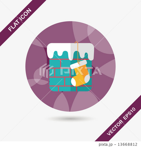 Christmas roof flat icon with long shadow,eps10 Christmas roof flat icon with long shadow,eps10 13668812