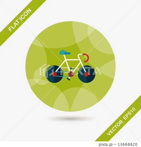 bicycle flat icon with long shadow,eps10 13668820
