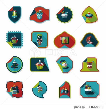 Christmas sticker flat banner background set,eps10 Christmas sticker flat banner background set,eps10 13668909
