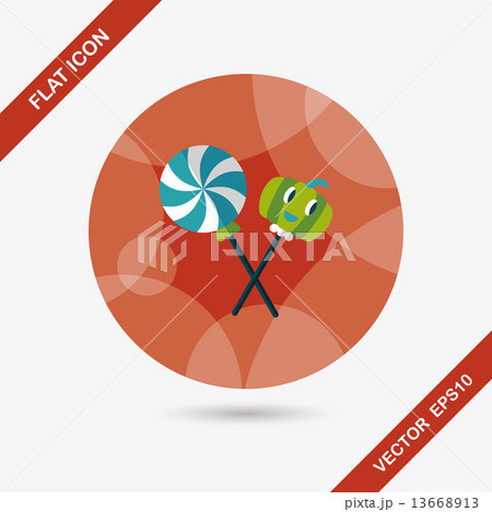Halloween candy flat icon with long shadow,eps10 13668913