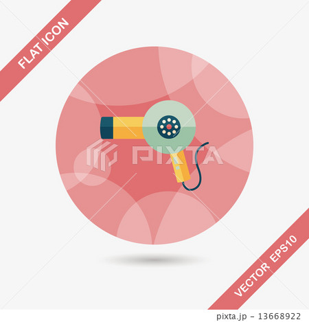 Hair dryer flat icon with long shadow,eps10 Hair dryer flat icon with long shadow,eps10 13668922