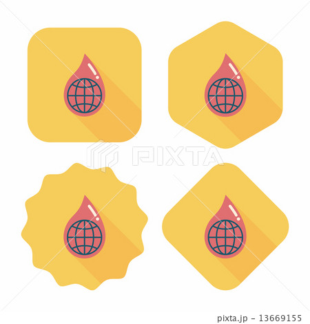 Environmental protection concept flat icon with long shadow,eps1 13669155