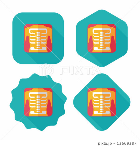 x-ray flat icon with long shadow x-ray flat icon with long shadow 13669387