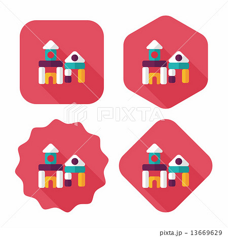 brick house flat icon with long shadow brick house flat icon with long shadow 13669629