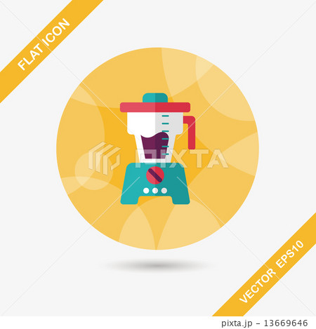 kitchenware juicer flat icon with long shadow,eps10 kitchenware juicer flat icon with long shadow,eps10 13669646