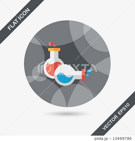 test tube flat icon with long shadow,eps10 test tube flat icon with long shadow,eps10 13669786