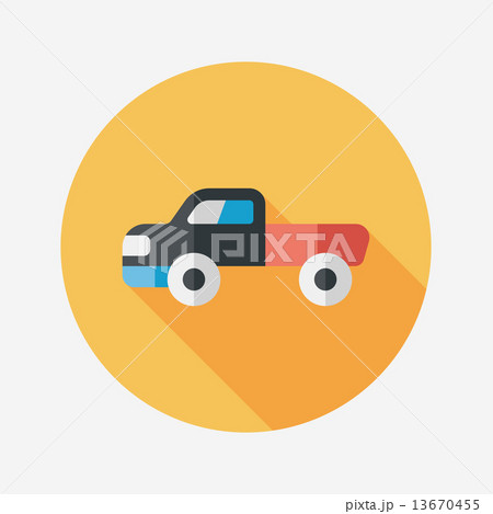 Transportation moving truck flat icon with long shadow,eps10 13670455