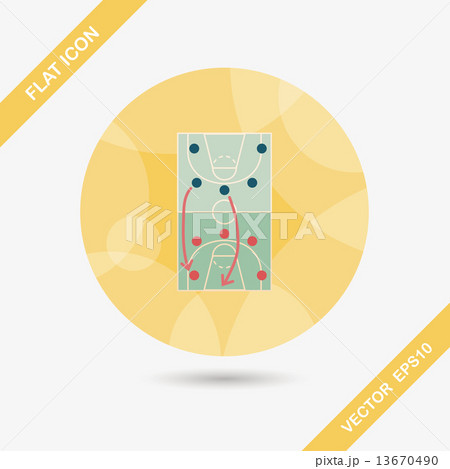 basketball strategy board flat icon with long shadow,eps10 basketball strategy board flat icon with long shadow,eps10 13670490