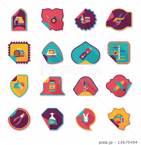 Pet sticker flat banner design background set, eps10 Pet sticker flat banner design background set, eps10 13670494