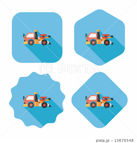 Transportation truck flat icon with long shadow,eps10 Transportation truck flat icon with long shadow,eps10 13670548