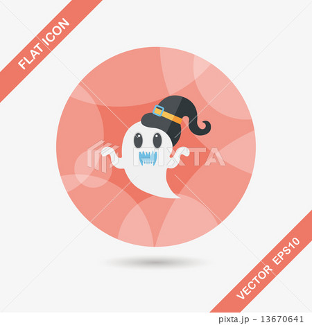 ghost flat icon with long shadow,eps10 ghost flat icon with long shadow,eps10 13670641