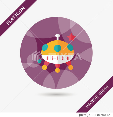 Space flat icon with long shadow,eps10 Space flat icon with long shadow,eps10 13670812