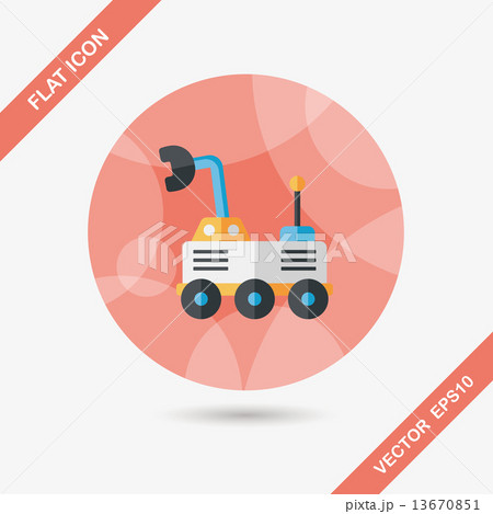 Space Rover flat icon with long shadow,eps10 Space Rover flat icon with long shadow,eps10 13670851