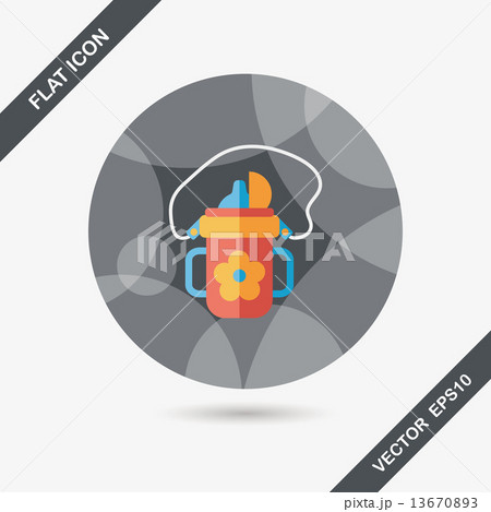 kid water bottle flat icon with long shadow,EPS 10 kid water bottle flat icon with long shadow,EPS 10 13670893