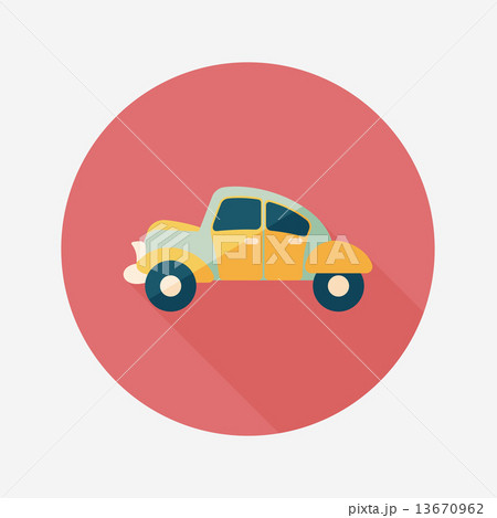 Transportation car flat icon with long shadow,eps10 Transportation car flat icon with long shadow,eps10 13670962