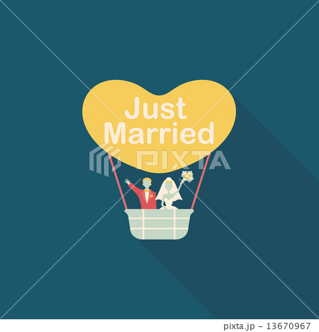wedding couple flat icon with long shadow,eps10 wedding couple flat icon with long shadow,eps10 13670967