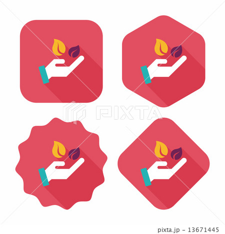 Environmental protection concept flat icon with long shadow,eps1 13671445