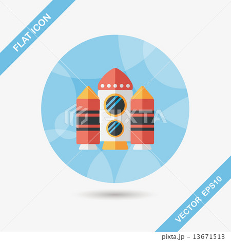 Spaceship flat icon with long shadow,eps10 Spaceship flat icon with long shadow,eps10 13671513