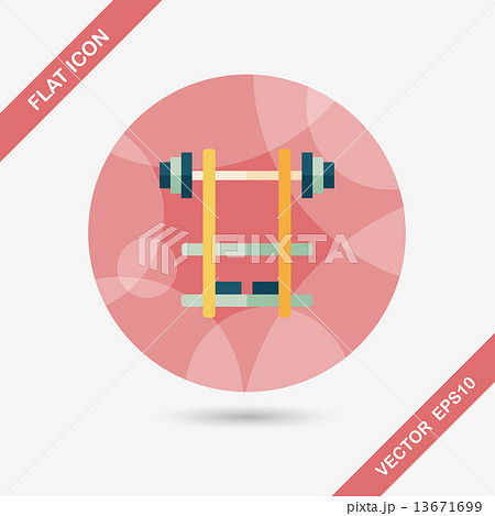 weightlifting flat icon with long shadow,eps10 weightlifting flat icon with long shadow,eps10 13671699
