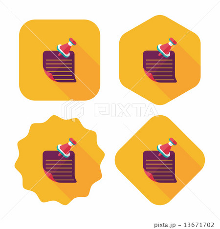 note paper flat icon with long shadow,eps10 13671702