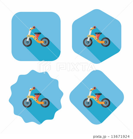 Kids Tricycle flat icon with long shadow,eps10 13671924
