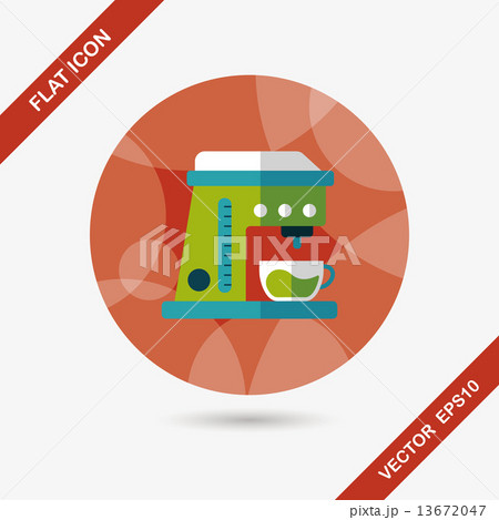 coffee machine flat icon with long shadow,eps10 coffee machine flat icon with long shadow,eps10 13672047