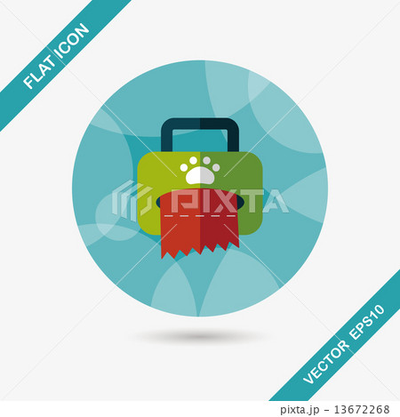Pet style tissue case flat icon with long shadow,eps10 13672268