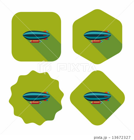 Airship flat icon with long shadow Airship flat icon with long shadow 13672327