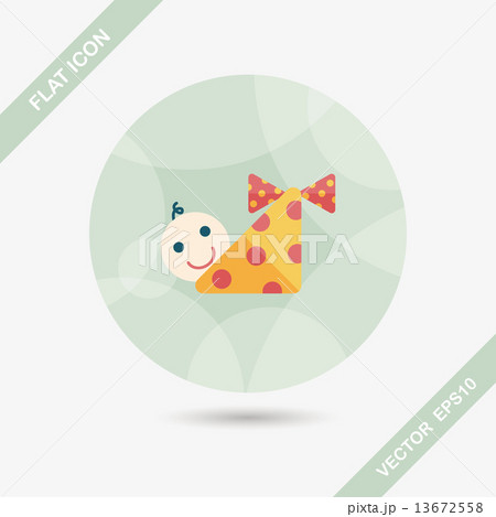 baby flat icon with long shadow,eps10 13672558