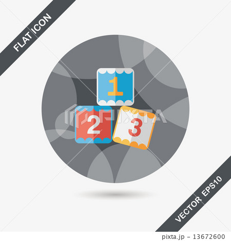 123 blocks flat icon with long shadow,eps10 123 blocks flat icon with long shadow,eps10 13672600