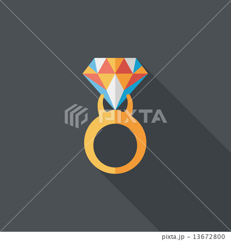 Propose diamond ring flat icon with long shadow,eps10 Propose diamond ring flat icon with long shadow,eps10 13672800
